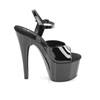 Pleaser - ADORE709WR Ankle strap sandal - Black Product image